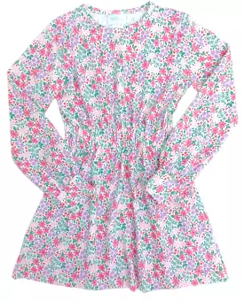 Elizabeth Dress - Bright Floral Pima Knit Dress by James & Lottie