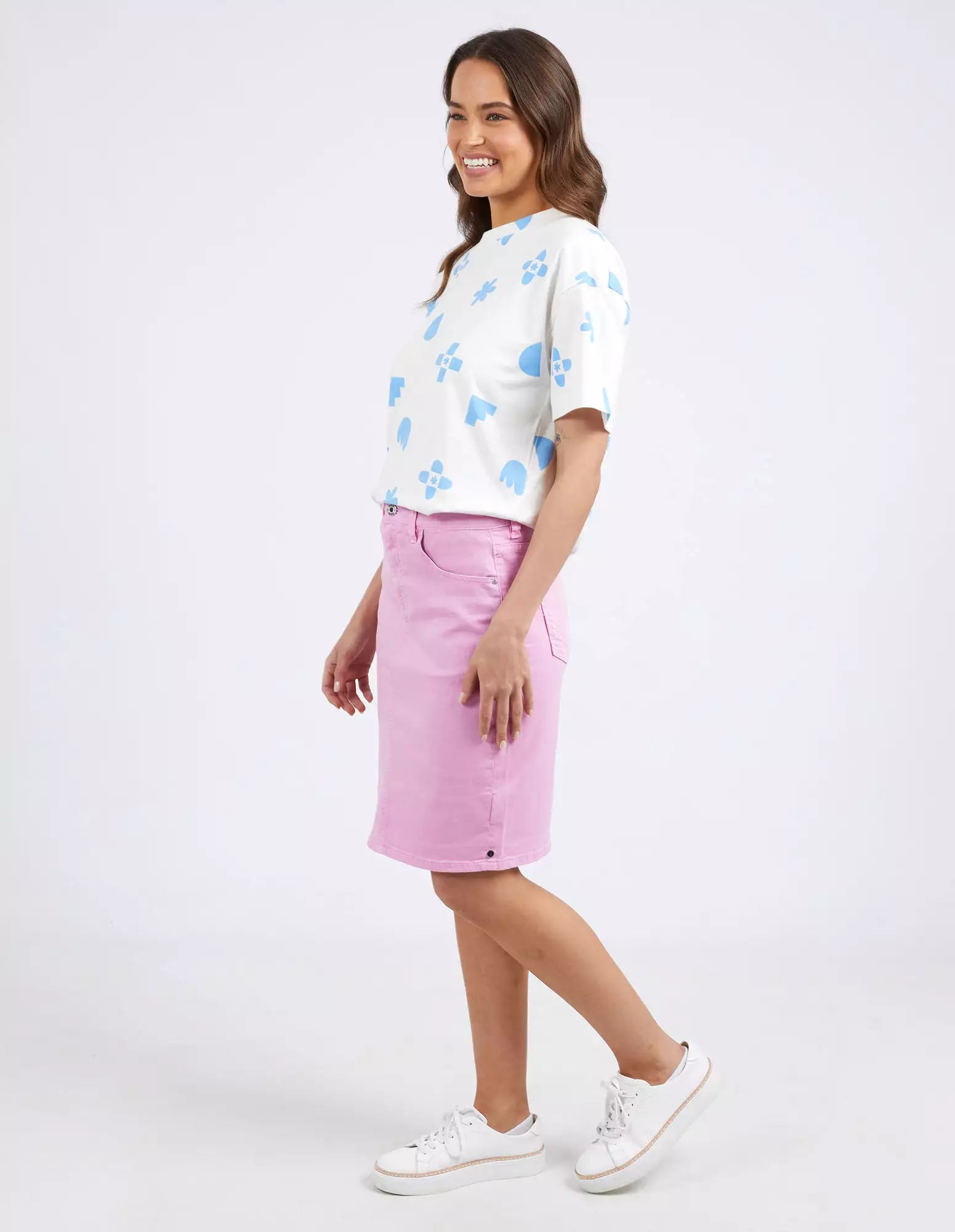 Elm Belle Denim Skirt - Sweet Lilac: Best Price and Quality