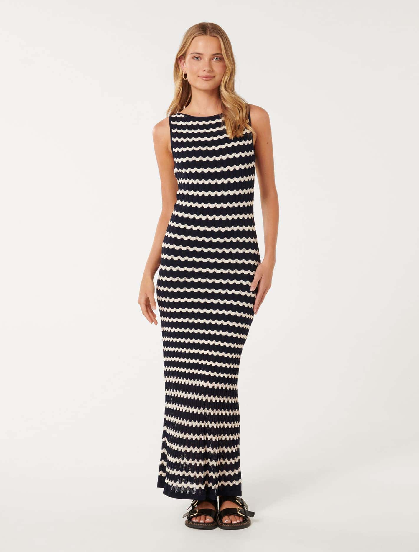 Elora Striped Knit Dress