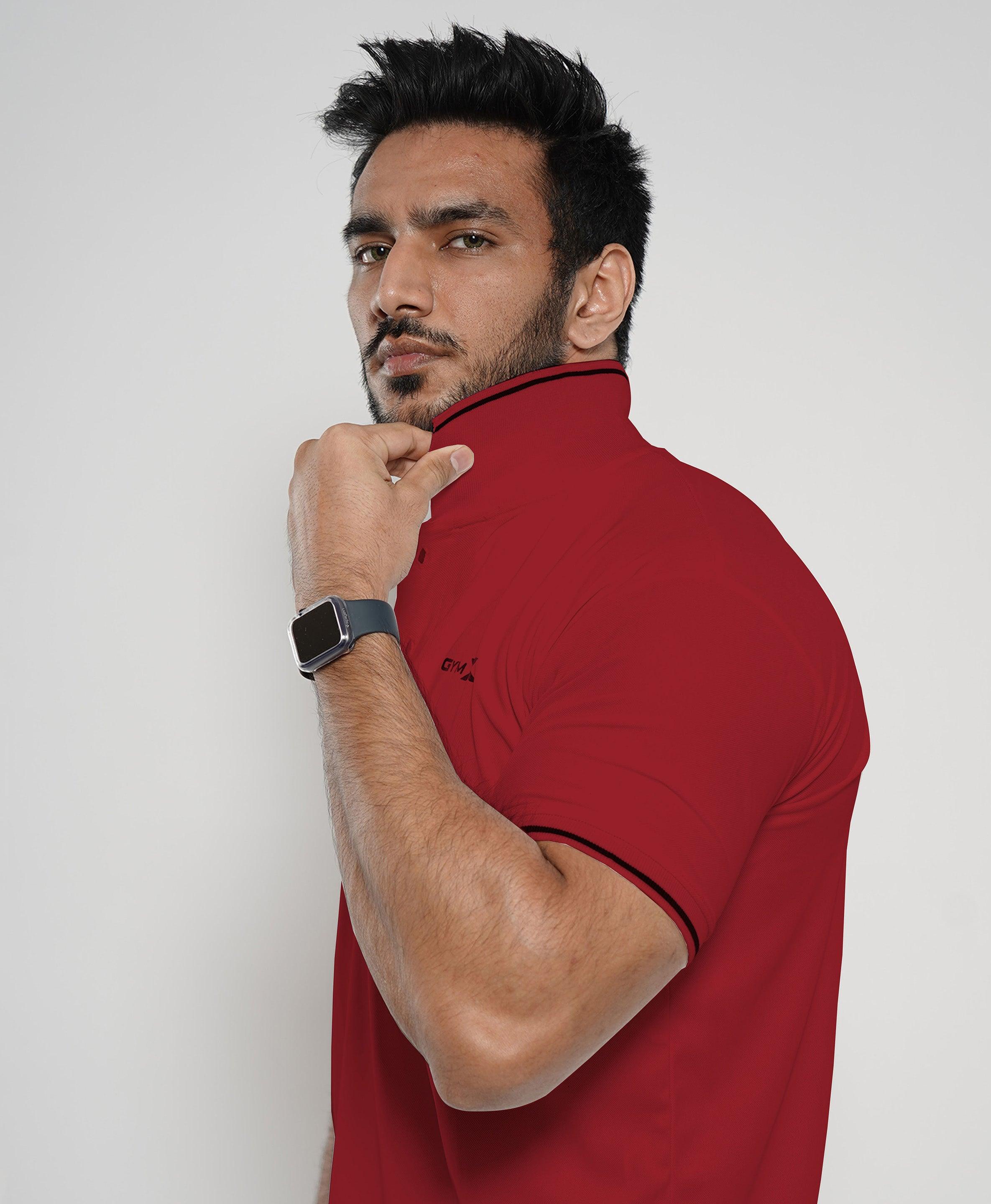 Epic GymX Polo Tee: Valentine Red - Discount