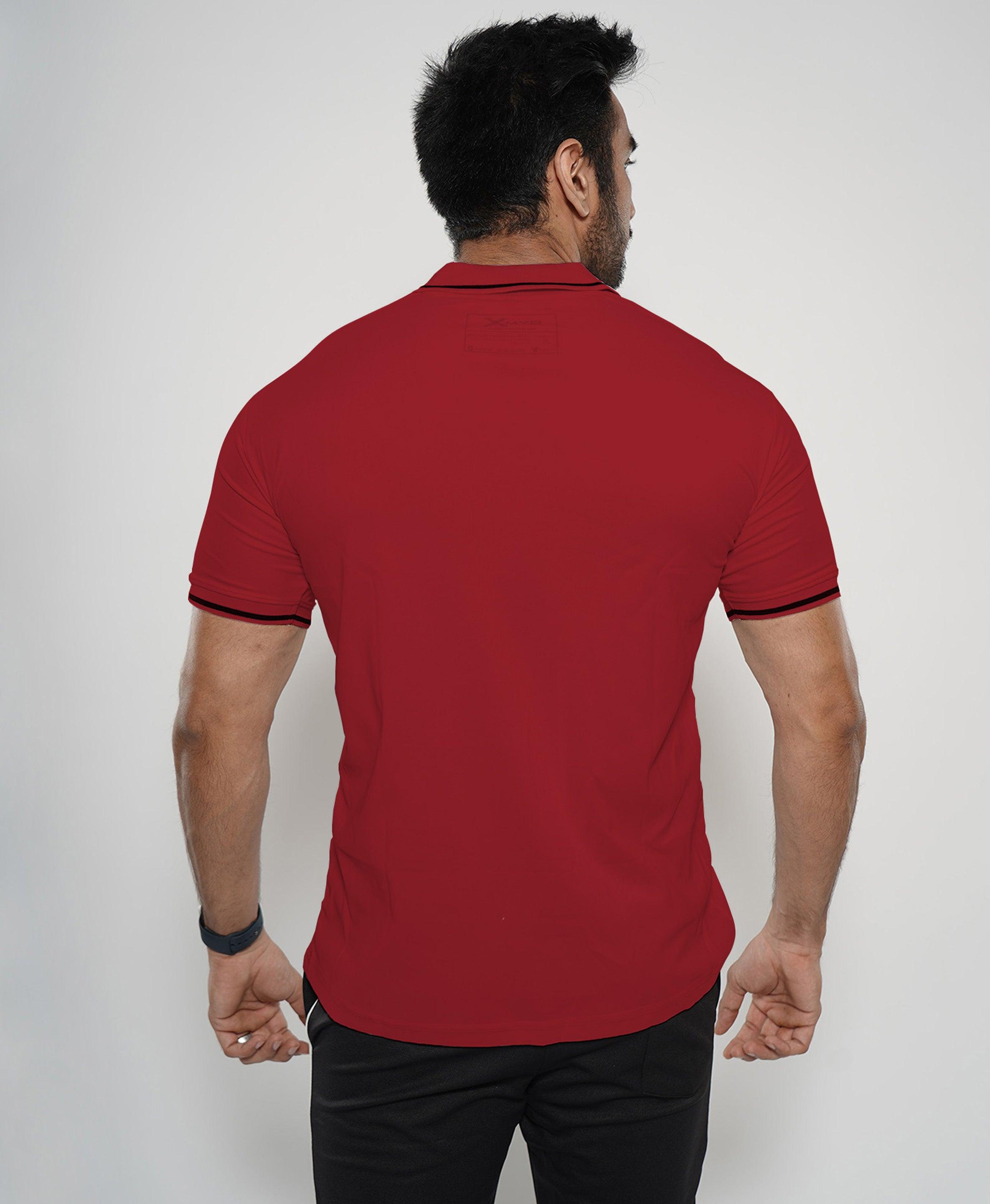 Epic GymX Polo Tee: Valentine Red - Discount