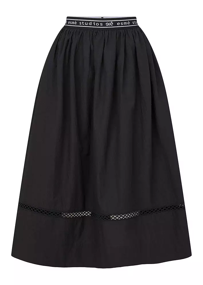 Esmé Studios Black Luna Midi Skirt ES124-308 Nederdel