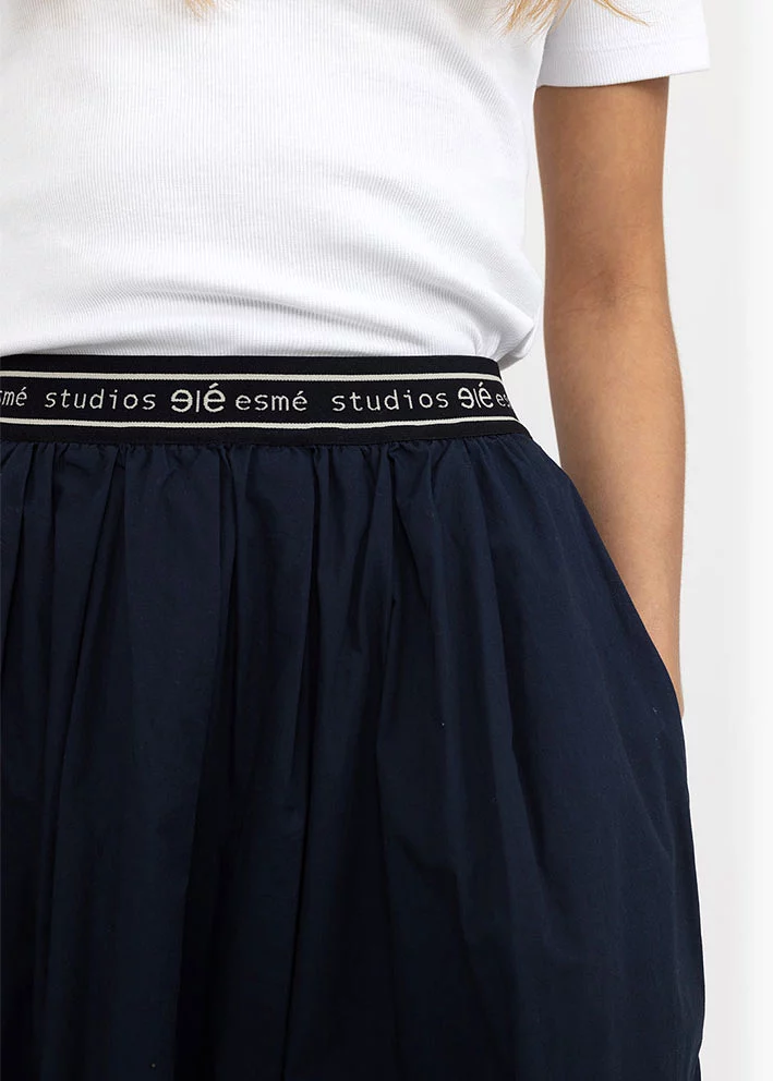 Esmé Studios Calla Midi Skirt - Dark Sapphire