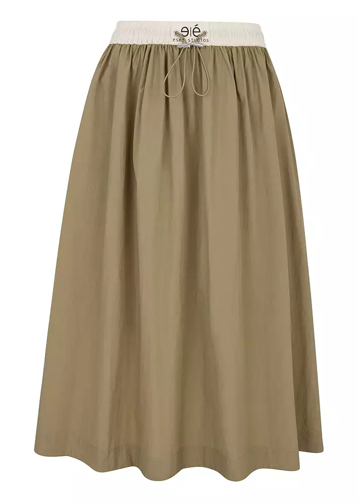 Esmé Studios Cassie Midi Skirt - Nederdel - Kelp