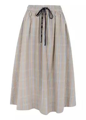 Esmé Studios Mella Midi Skirt - Chateau Gray Checks