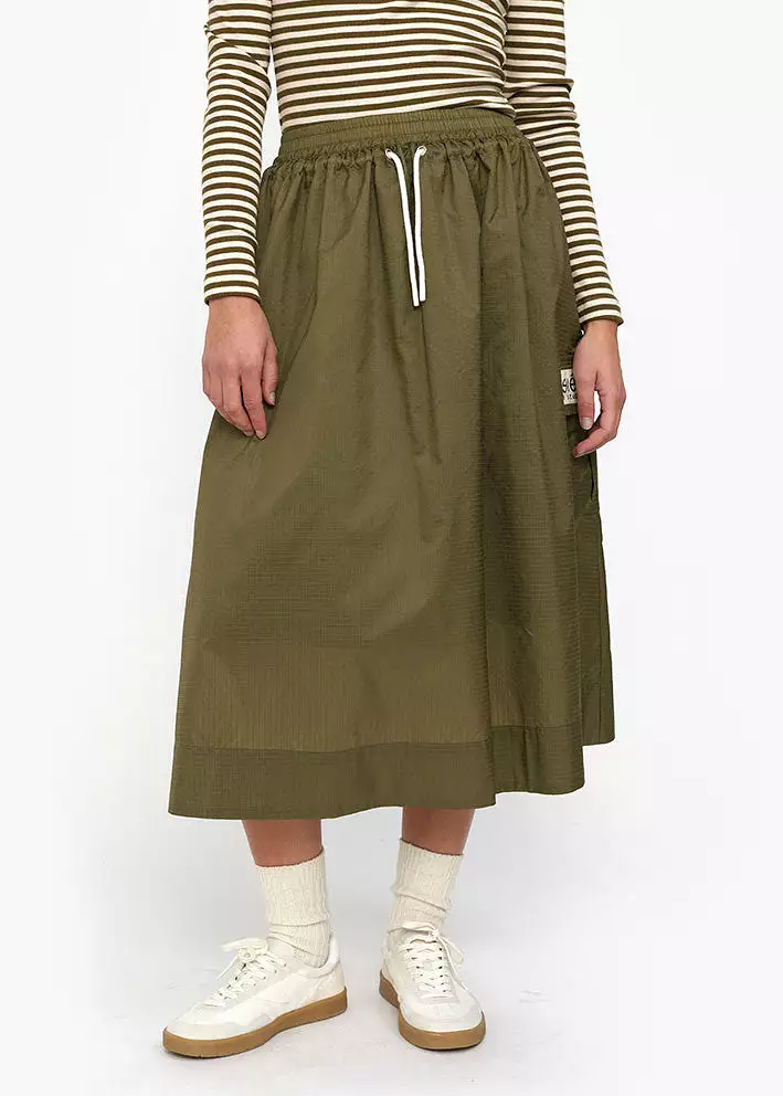 Esmé Studios Melvy Midi Skirt - Dark Olive