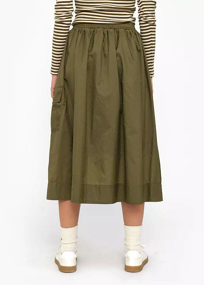 Esmé Studios Melvy Midi Skirt - Dark Olive