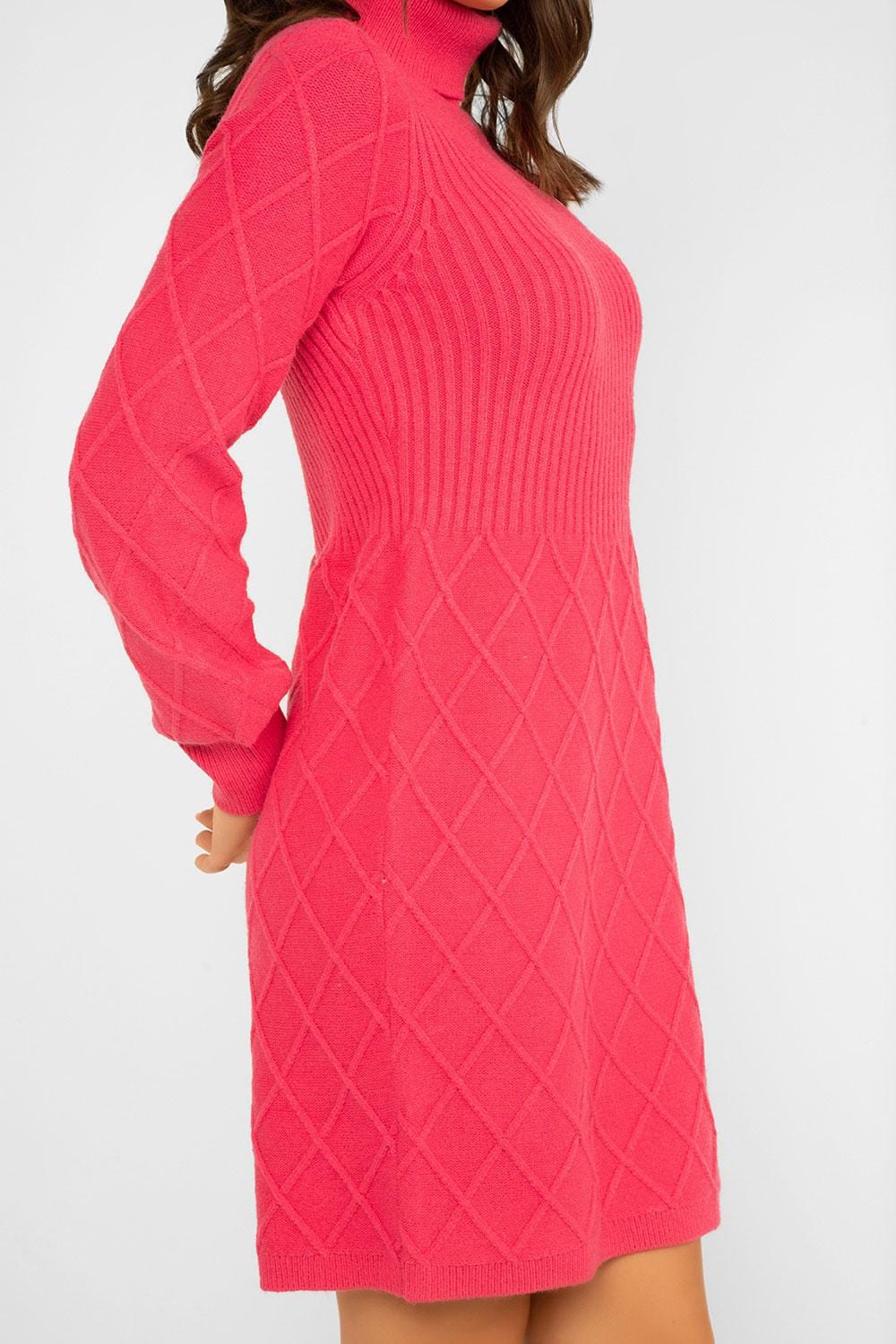 Esqualo Ribbed Dress with Pattern - 2307510