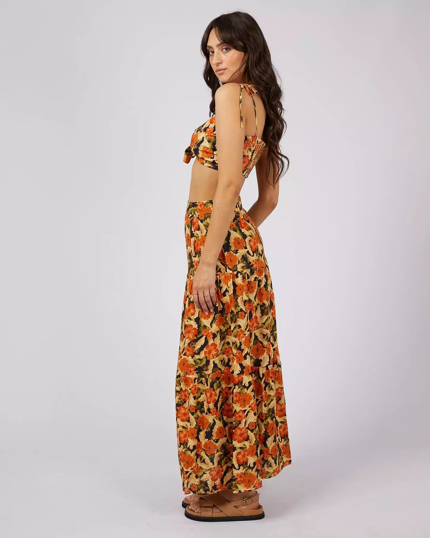 Eve Margot Floral Maxi Skirt - Print