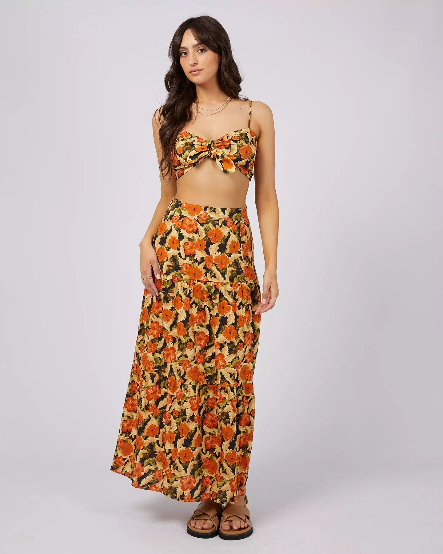 Eve Margot Floral Maxi Skirt - Print