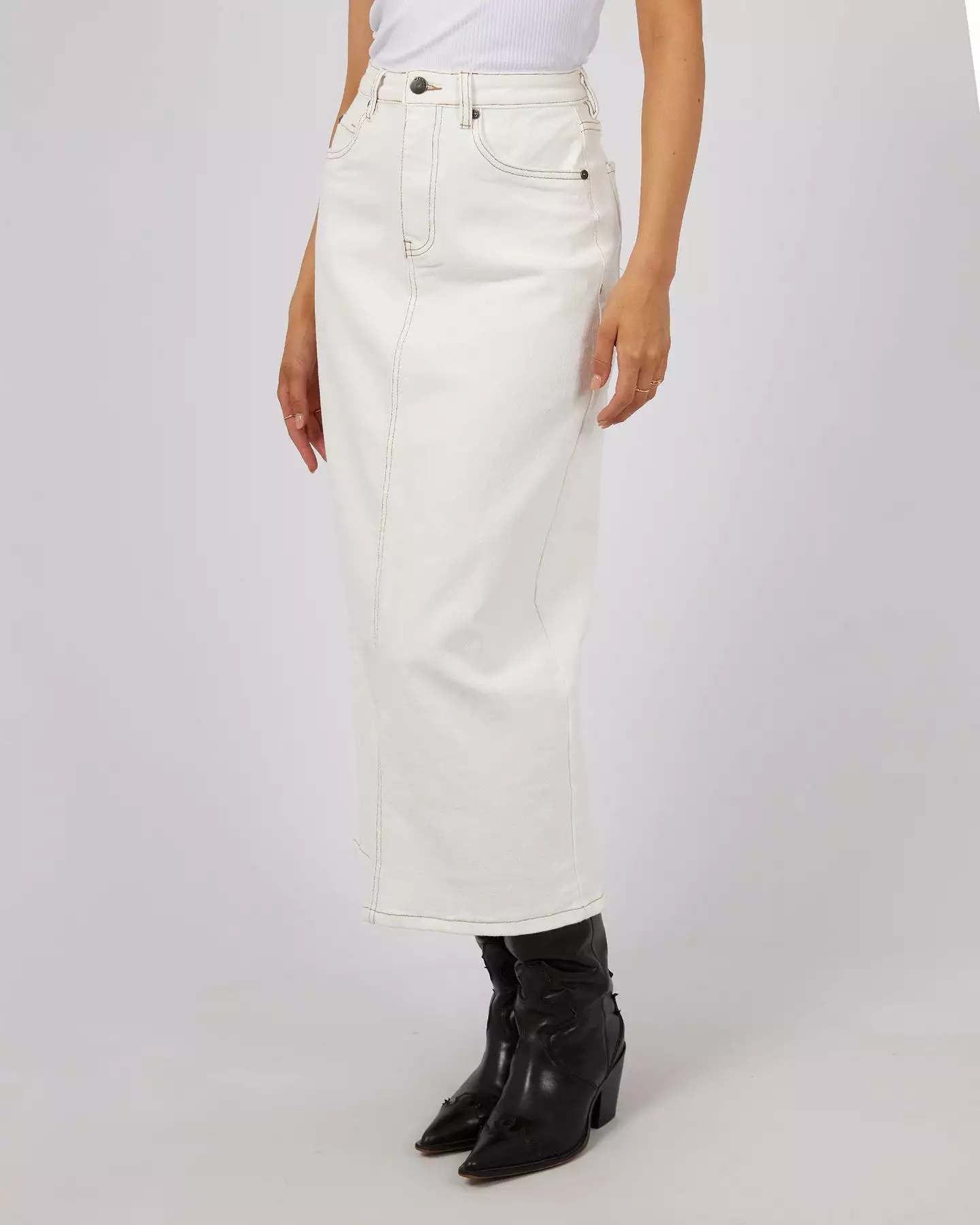 Eve Ray Comfort Maxi Skirt - Vintage White