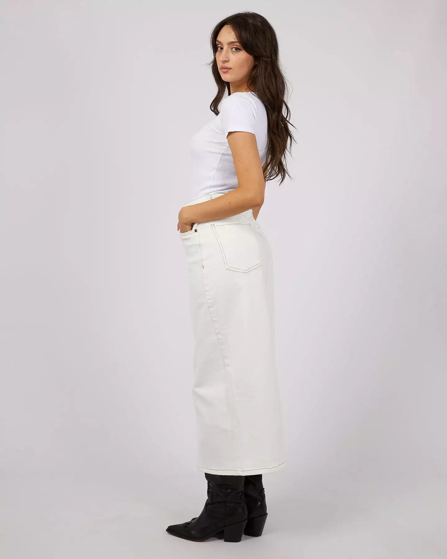 Eve Ray Comfort Maxi Skirt - Vintage White