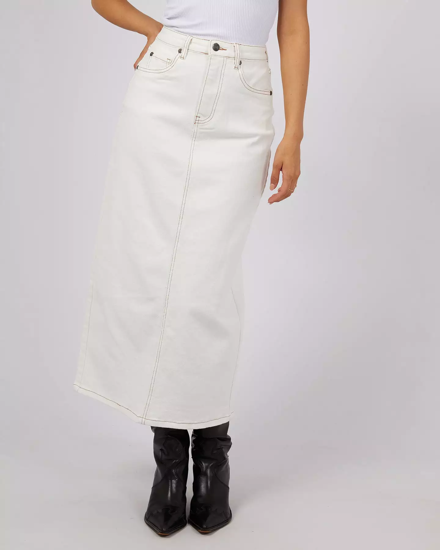 Eve Ray Comfort Maxi Skirt - Vintage White