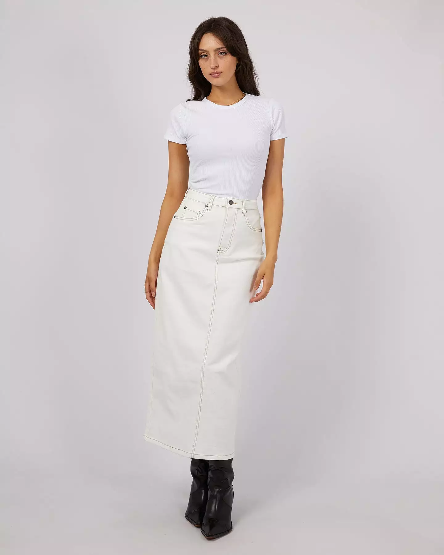 Eve Ray Comfort Maxi Skirt - Vintage White