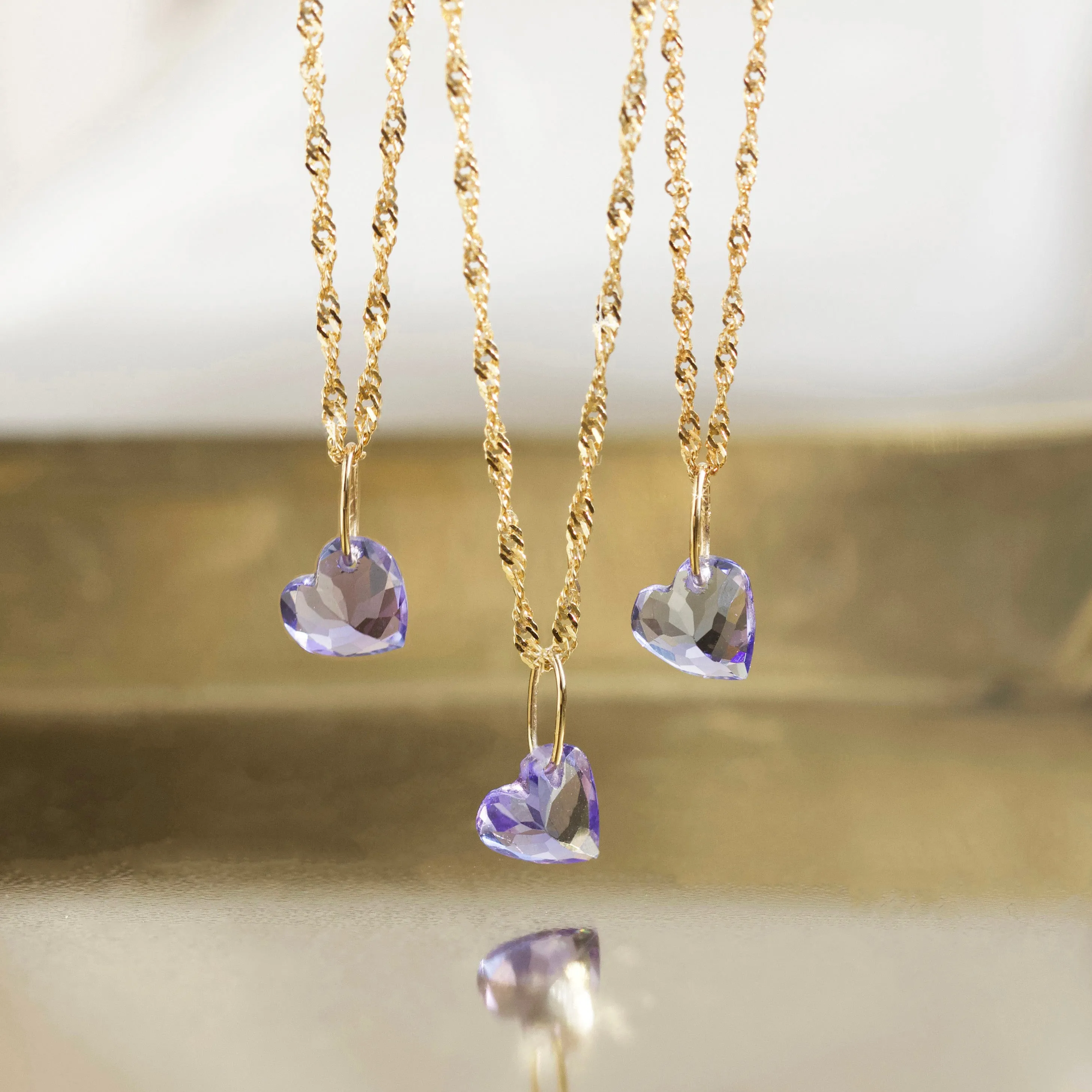 Exclusive Tanzanite Heart Necklace.