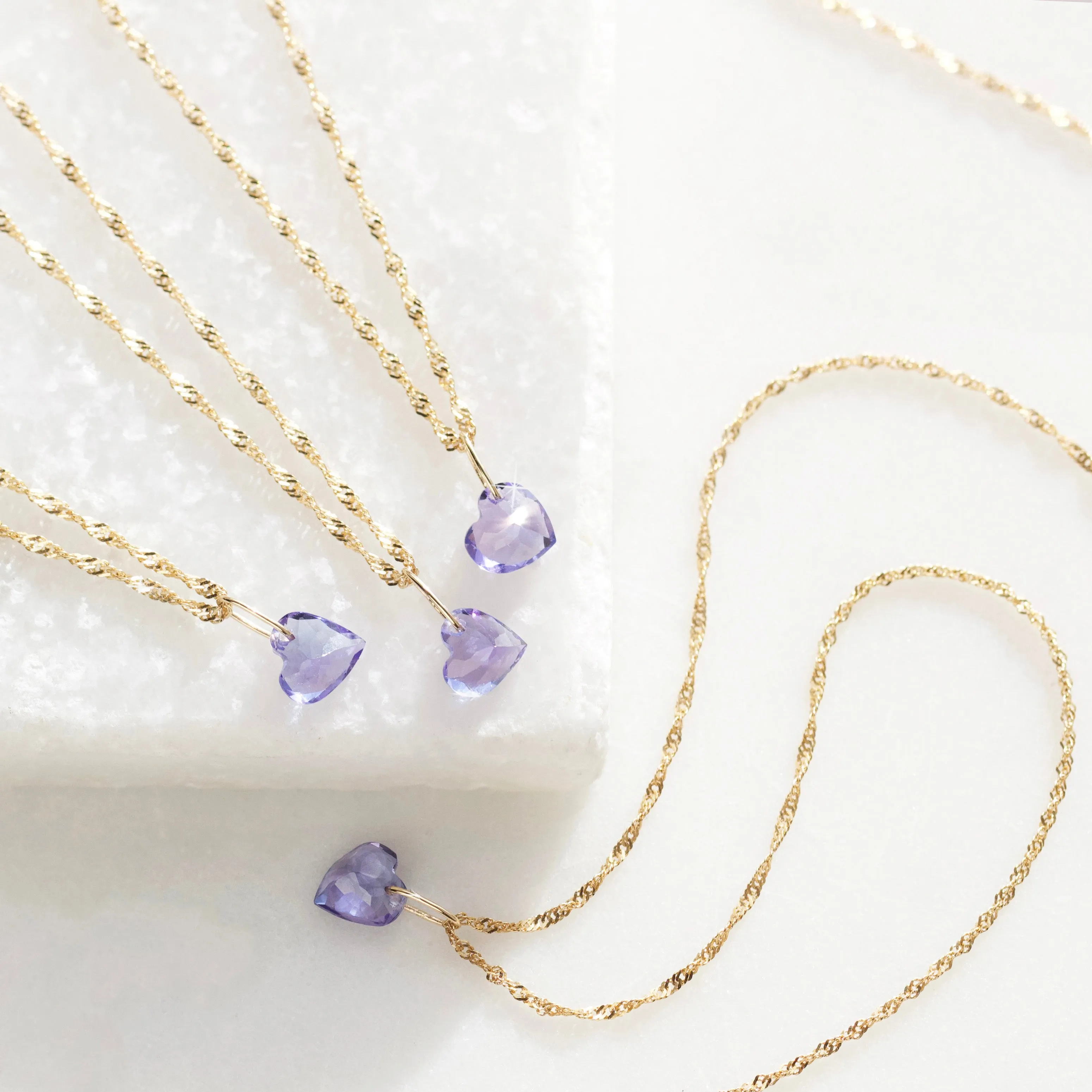 Exclusive Tanzanite Heart Necklace.