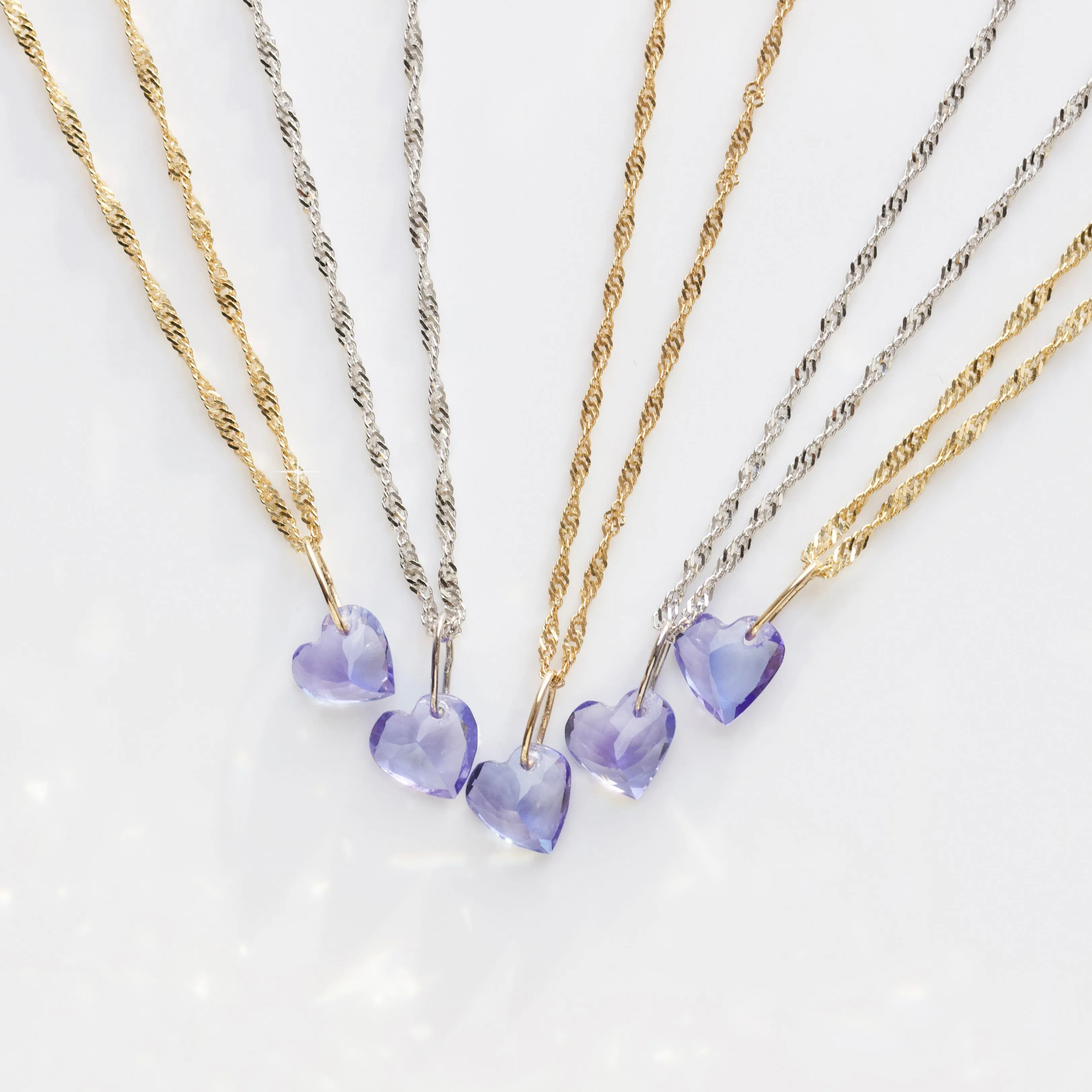 Exclusive Tanzanite Heart Necklace.