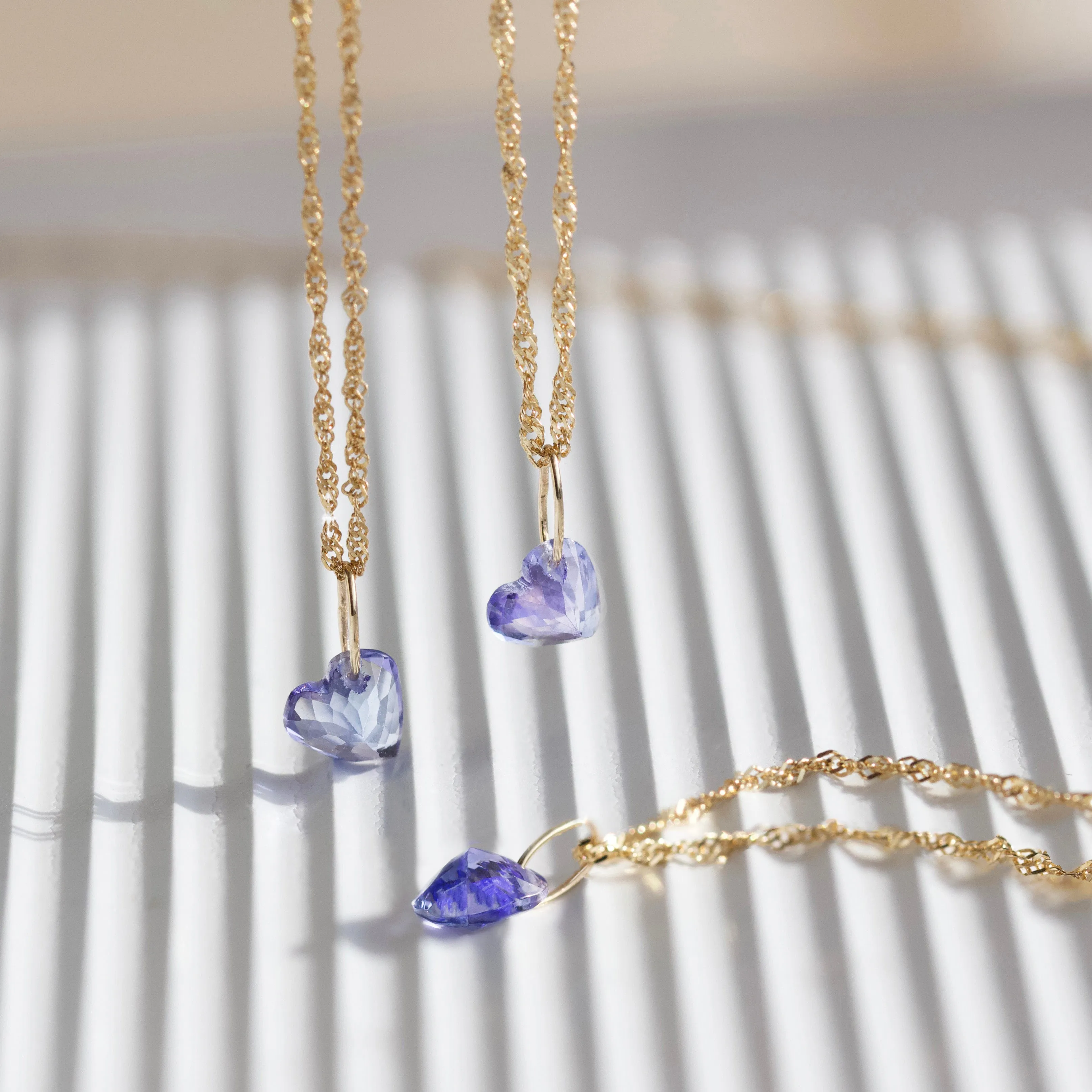 Exclusive Tanzanite Heart Necklace.