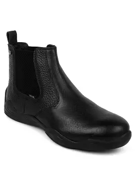 Ezok Black Chelsea Casual Boots - Stretchy Stylish Shoes