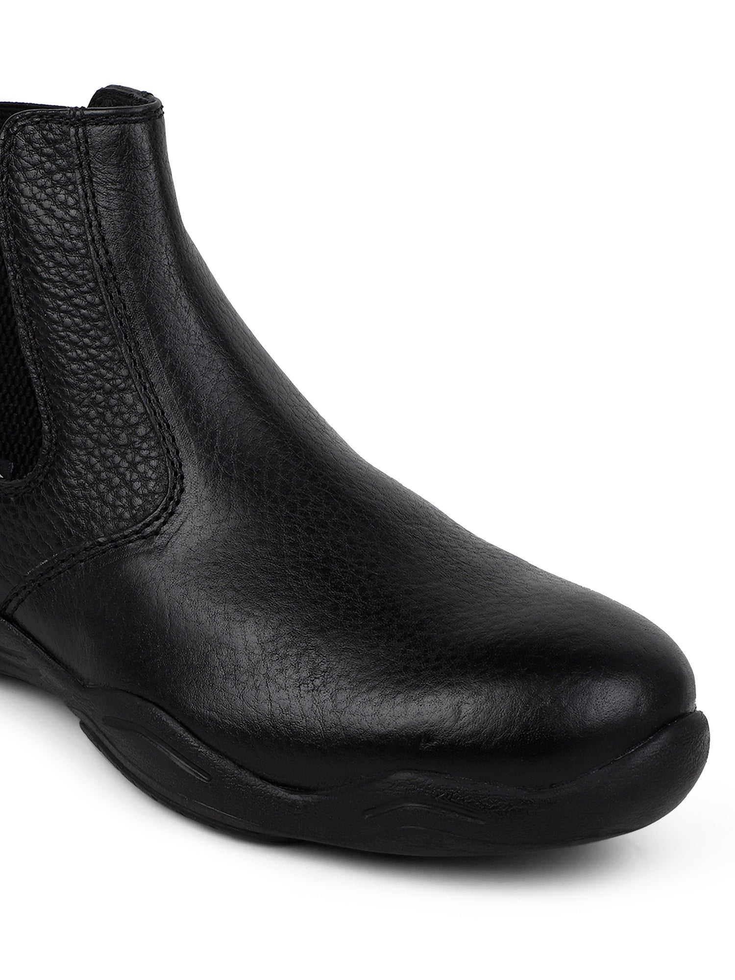 Ezok Black Chelsea Casual Boots - Stretchy Stylish Shoes