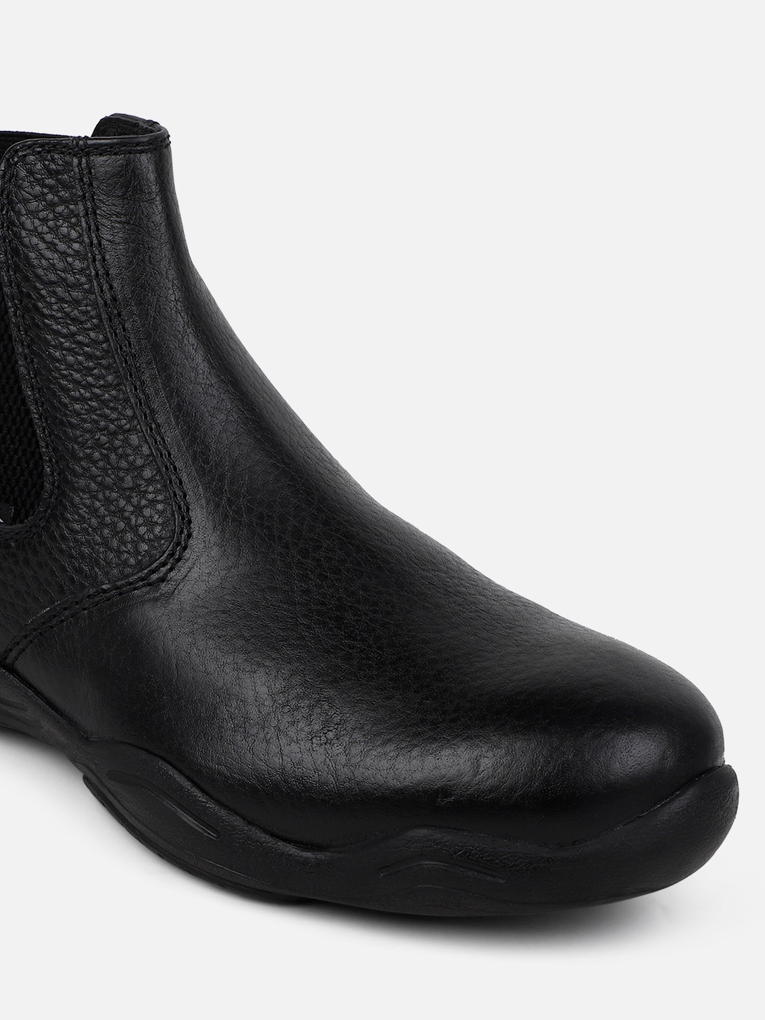 Ezok Black Chelsea Casual Boots - Stretchy Stylish Shoes