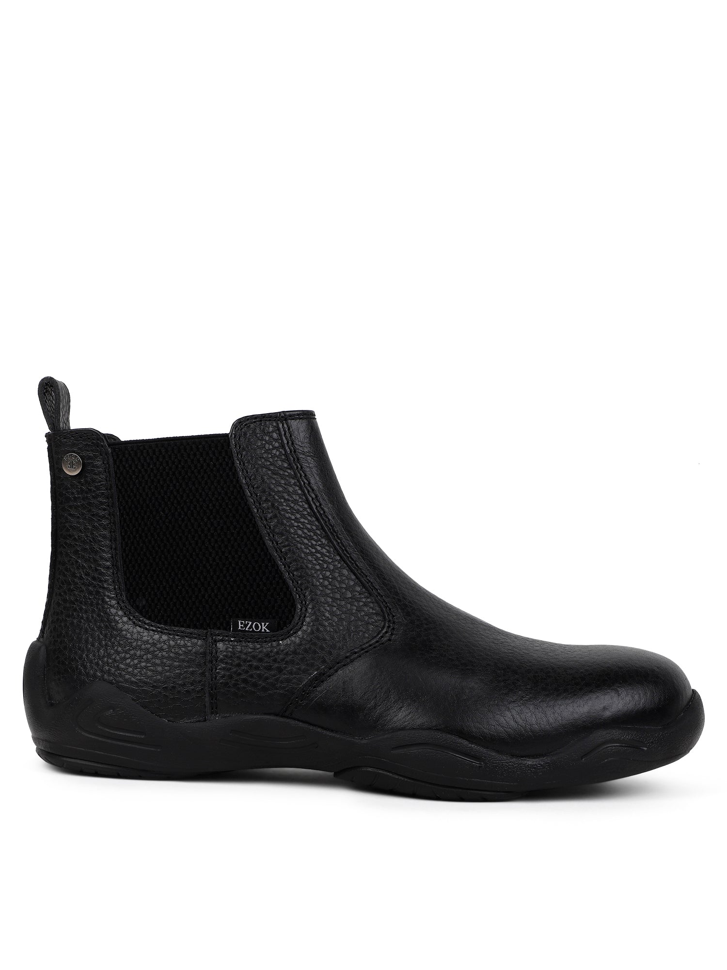 Ezok Black Chelsea Casual Boots - Stretchy Stylish Shoes