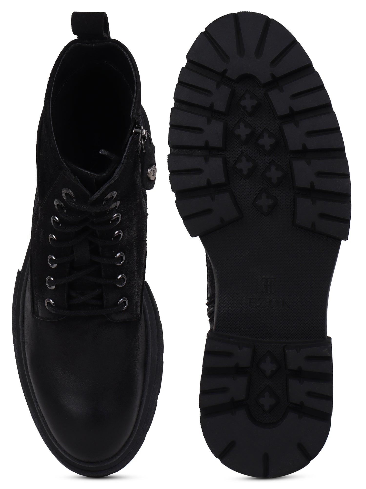 Ezok Black Stan Boots - Casual Shoes