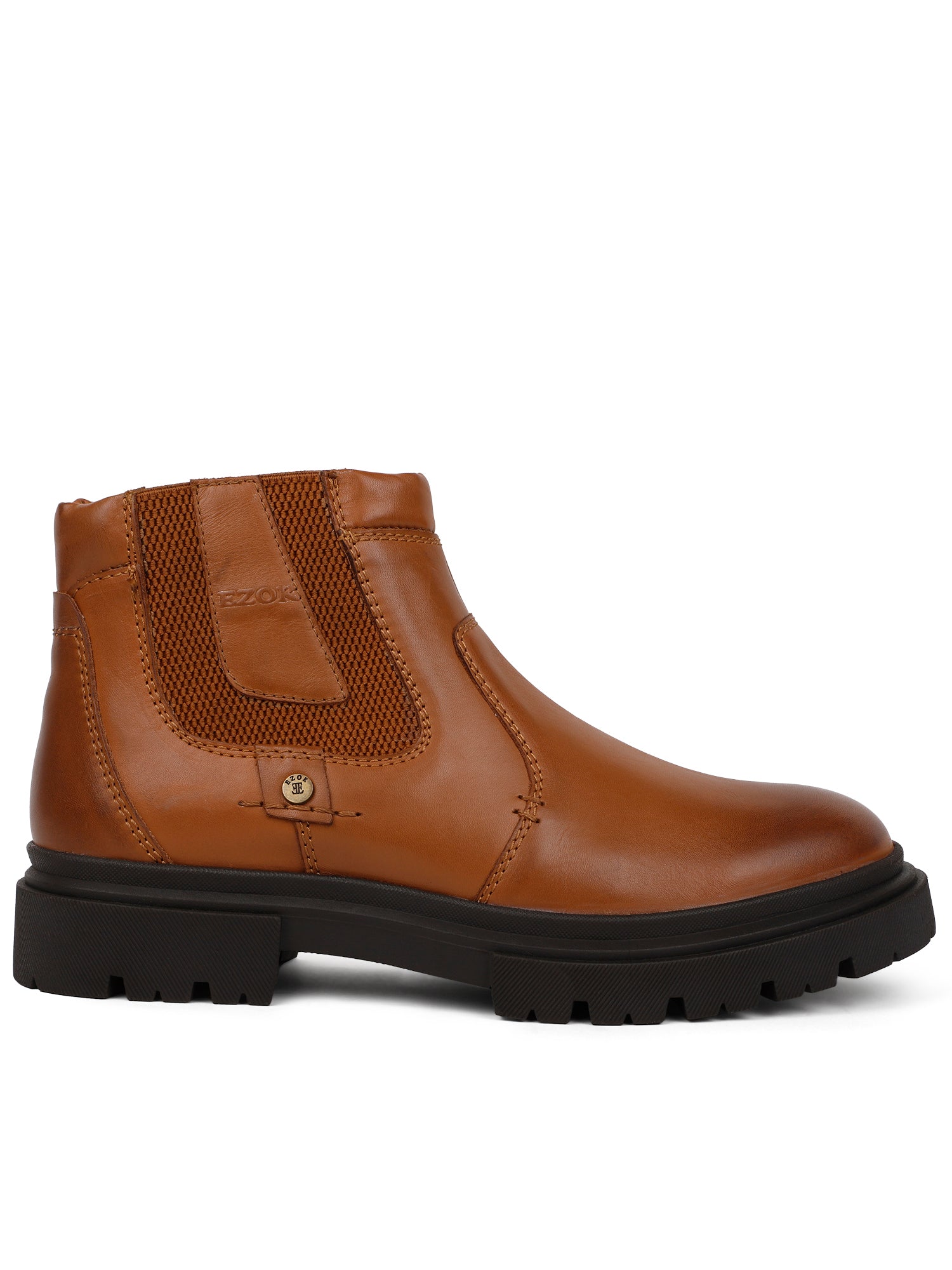 Ezok Brown Chelsea casual boots shoes