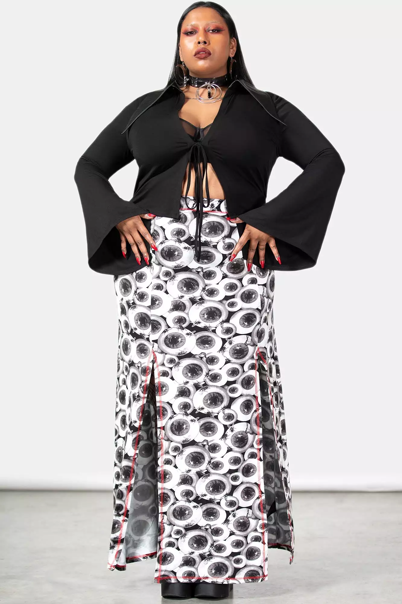 Four Flies Maxi Skirt Plus Size Rebirth