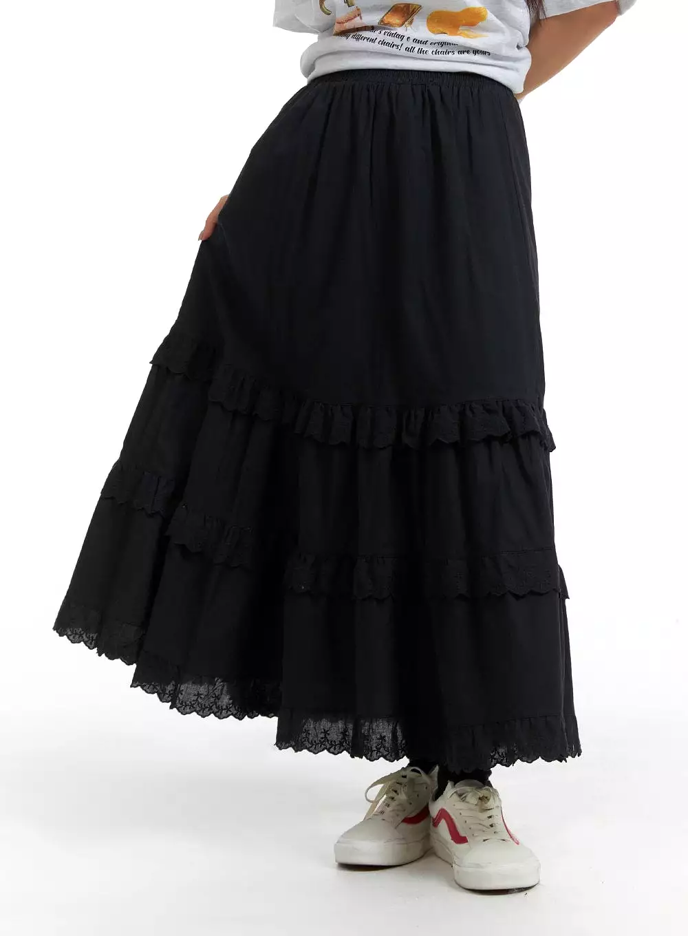 Frill A-Line Maxi Skirt IM404 - Shop Now!