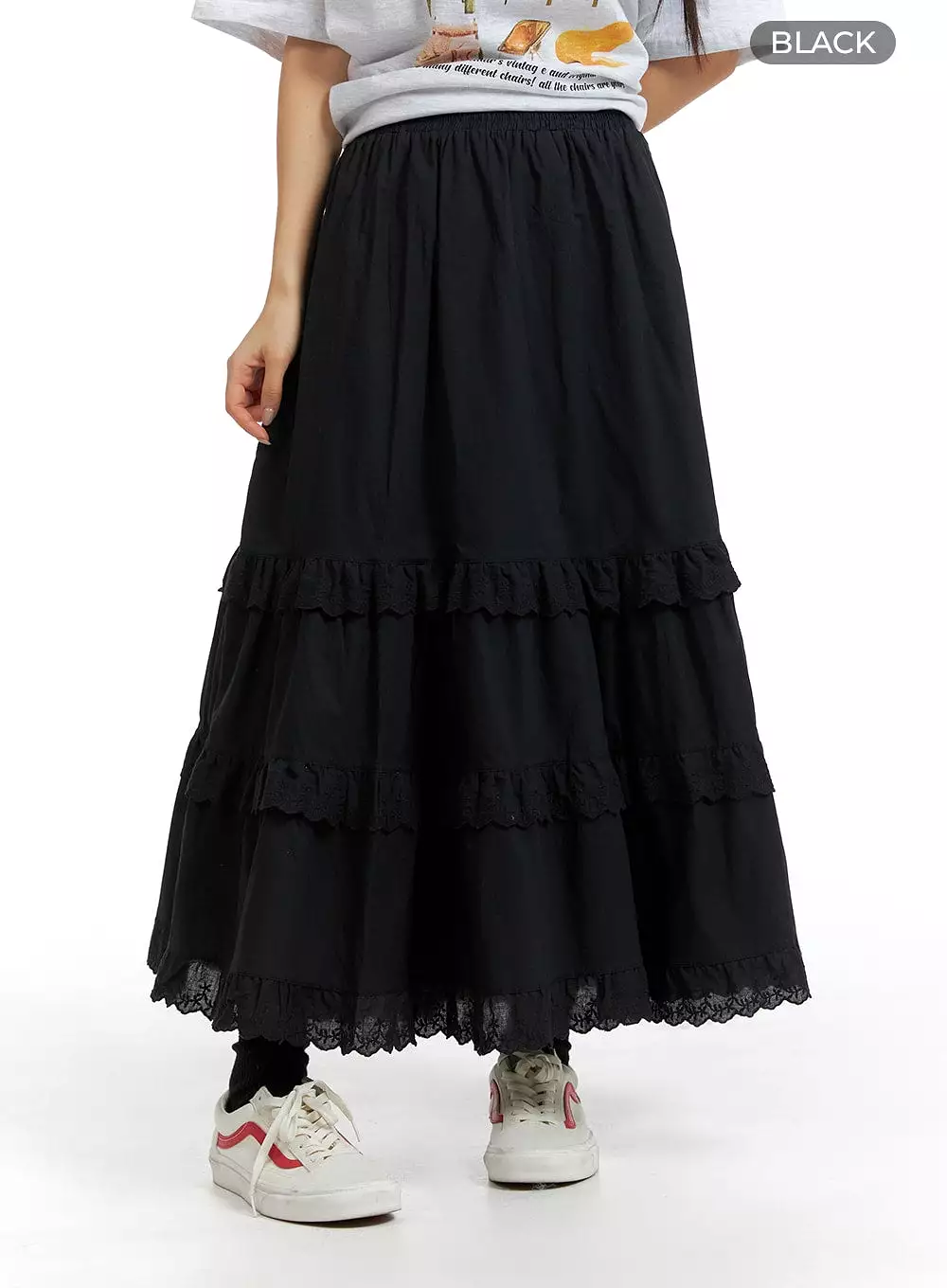 Frill A-Line Maxi Skirt IM404 - Shop Now!