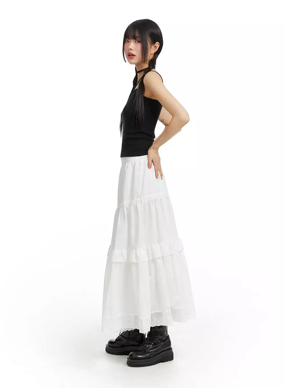 Frill Flare Maxi Skirt CF422 - Buy Online | Latest Collection | Affordable Prices | Free Shipping