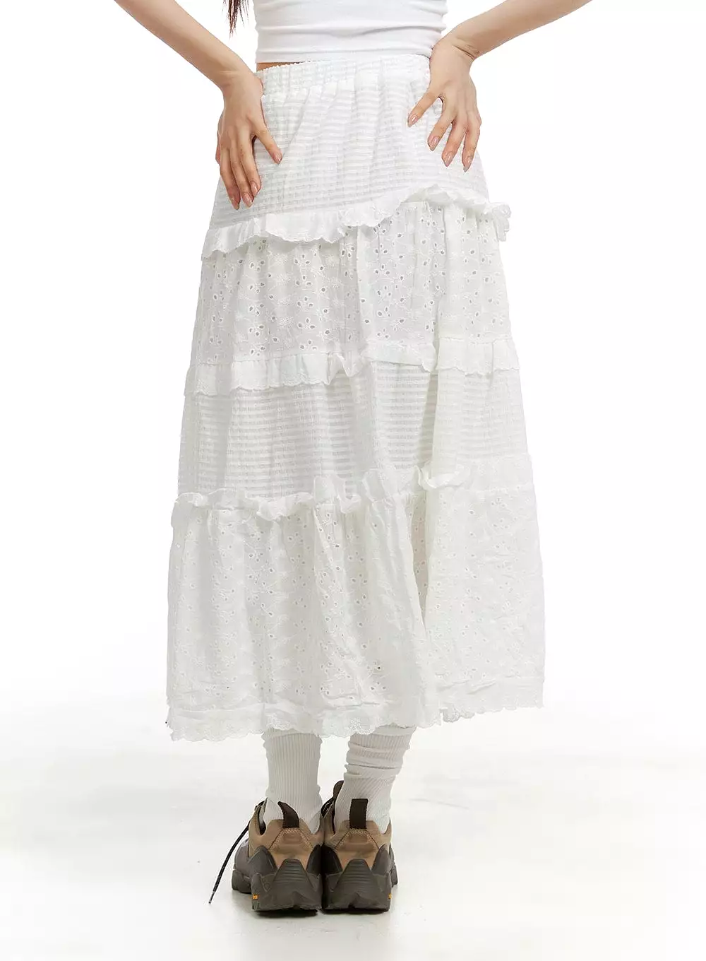 Frill Lace Maxi Skirt CA409 - Buy Now at Special Price