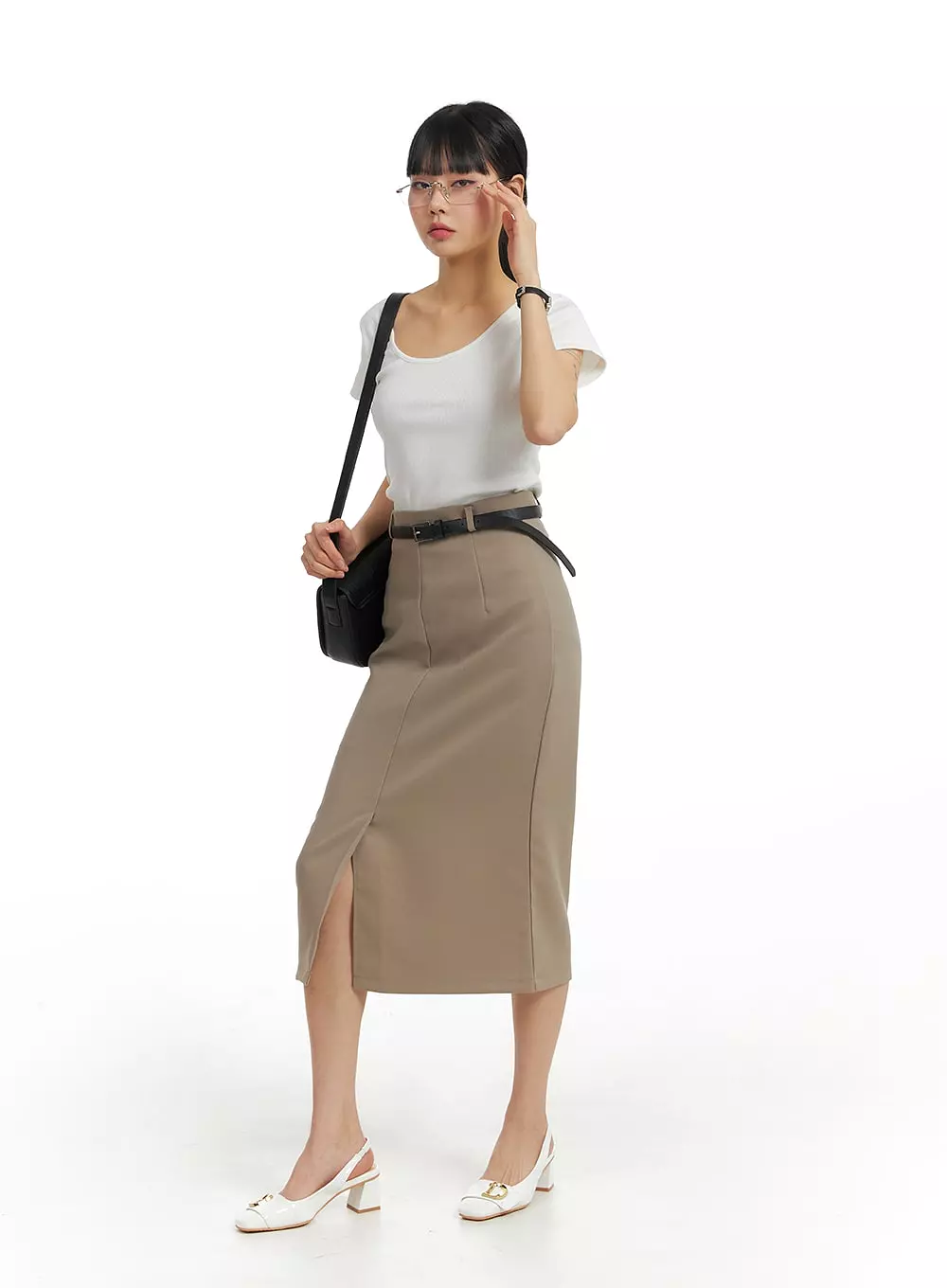 Front Split Maxi Skirt