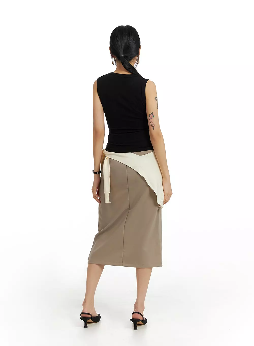 Front Split Maxi Skirt