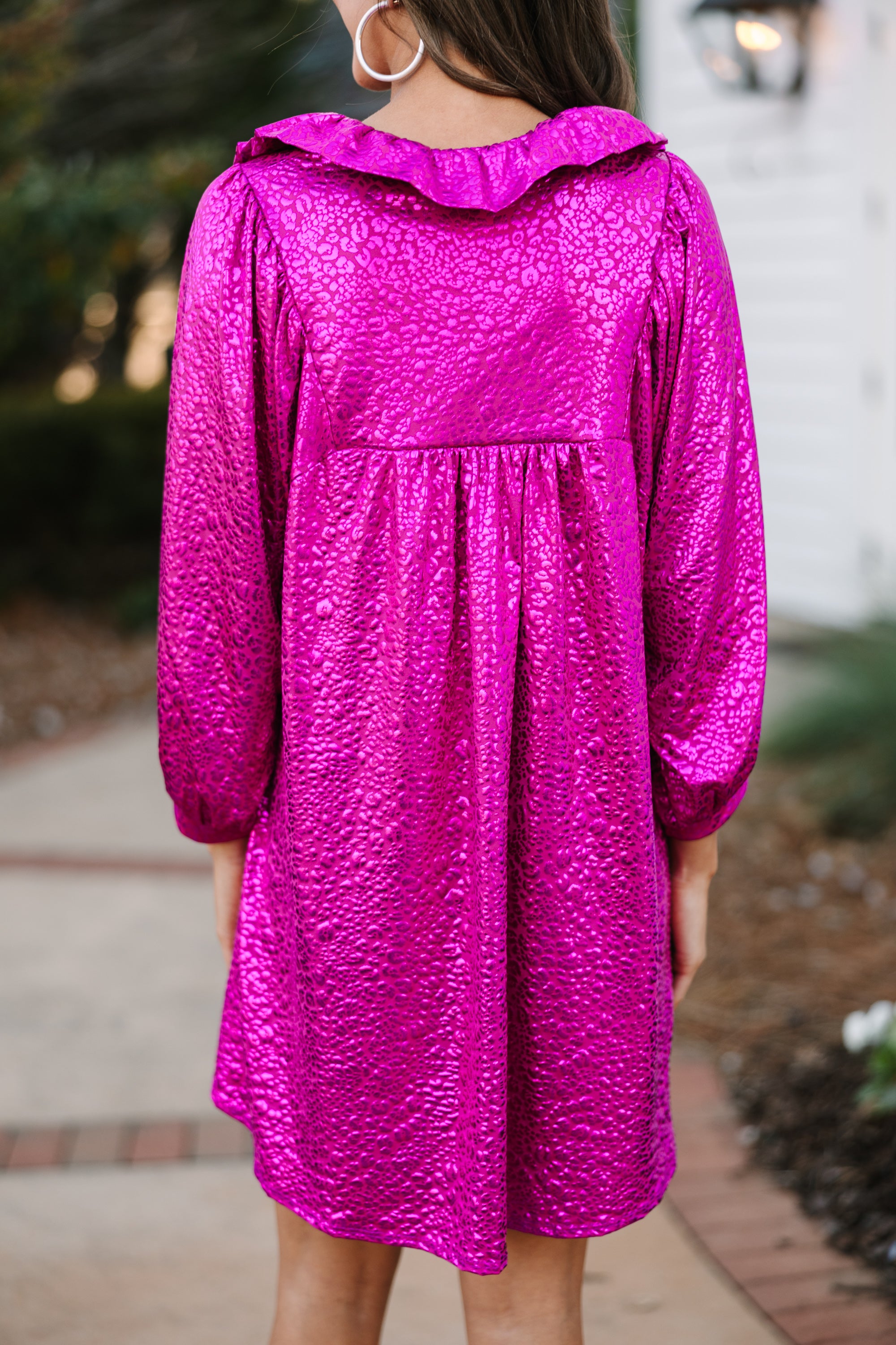 Fuchsia Pink Shift Dress - All You Need