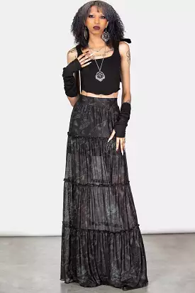 Ghosted Woods Maxi Skirt - A trendy and stylish maxi skirt for any occasion. Featuring a unique design inspired by the ghosted w