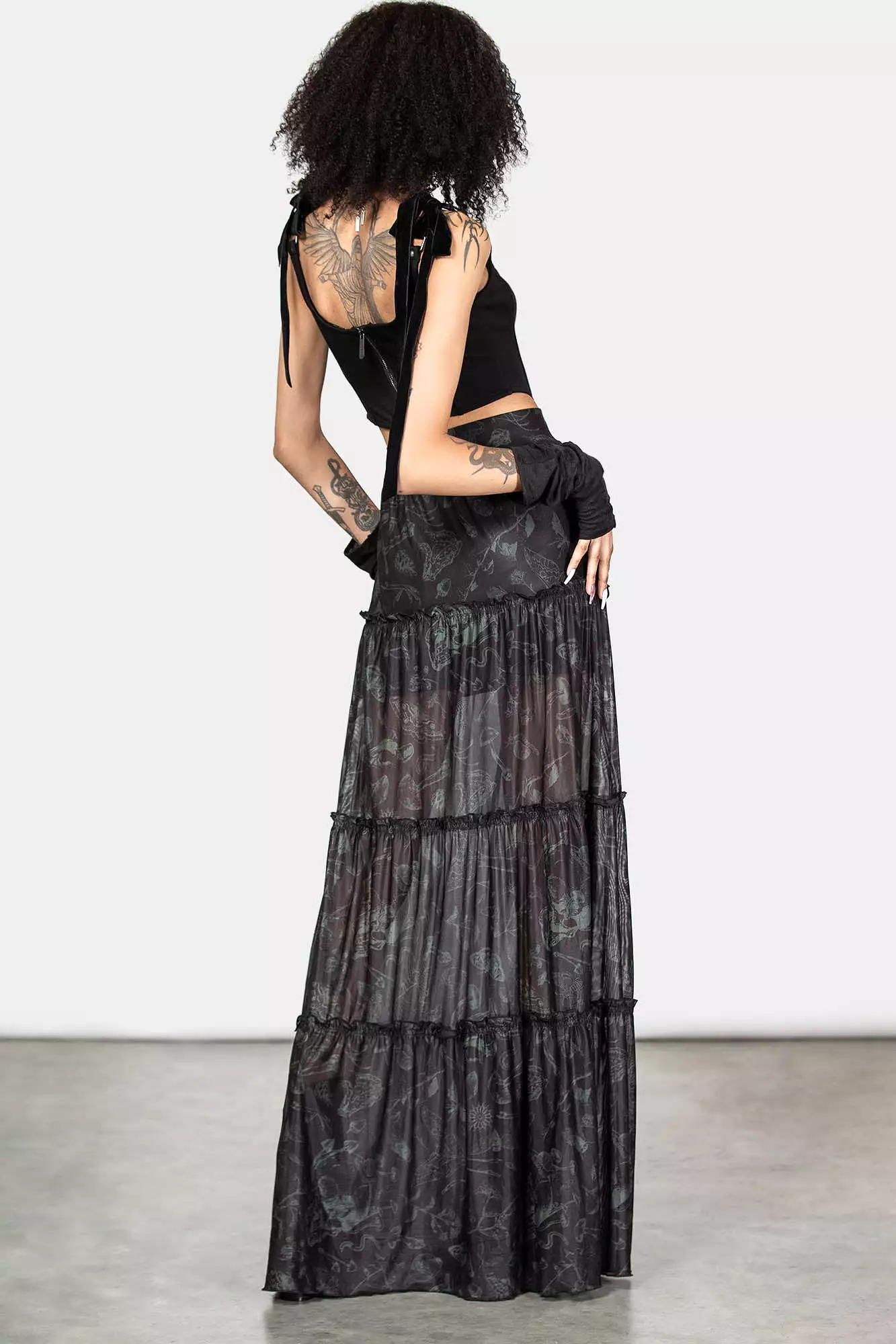 Ghosted Woods Maxi Skirt - A trendy and stylish maxi skirt for any occasion. Featuring a unique design inspired by the ghosted w