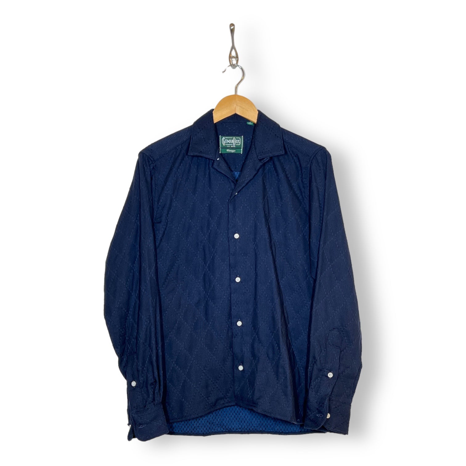 Gitman Brothers Indigo Sashiko Dobby Camp Shirt