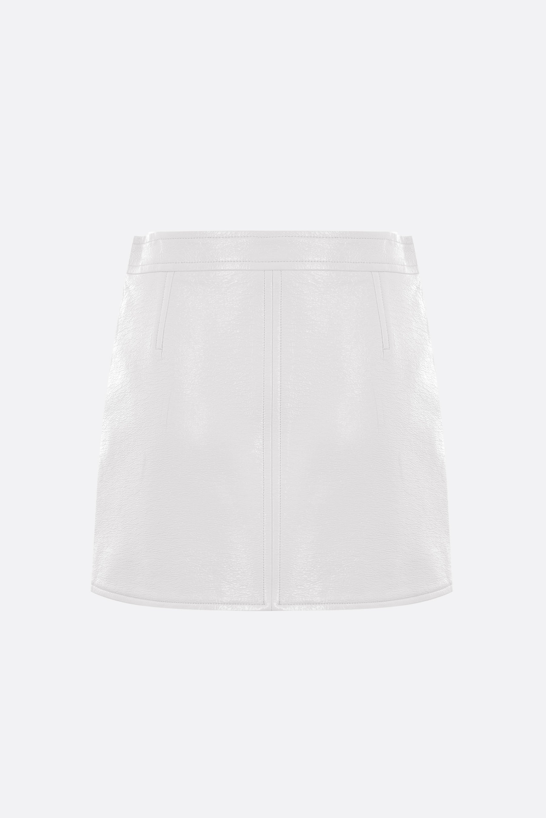 Google-optimized result: Embroidered vinyl miniskirt with logo