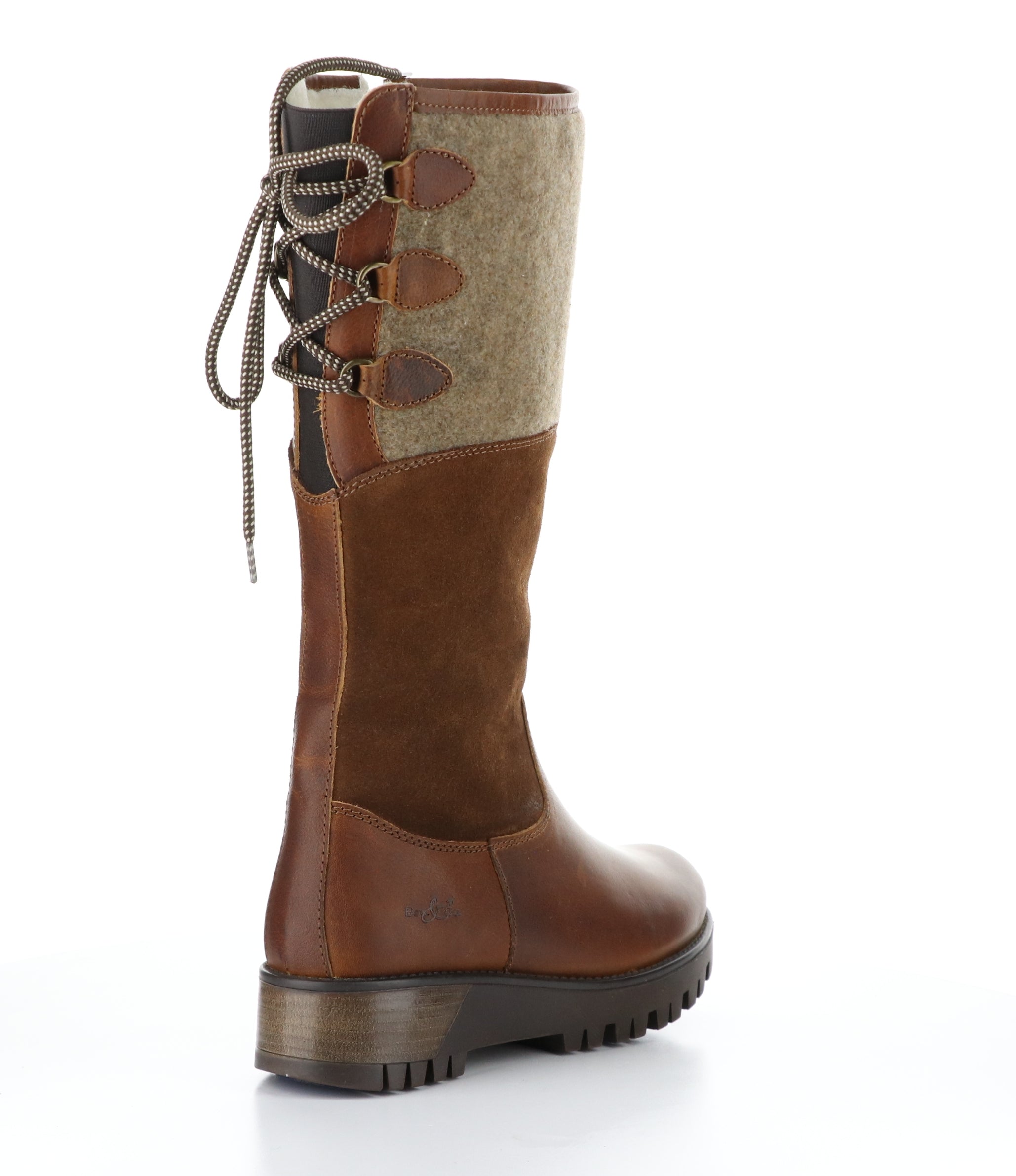 Goose Prima Cognac/Redwood/Beige Round Toe Boots