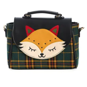 Green Plaid Fox Shoulder Bag