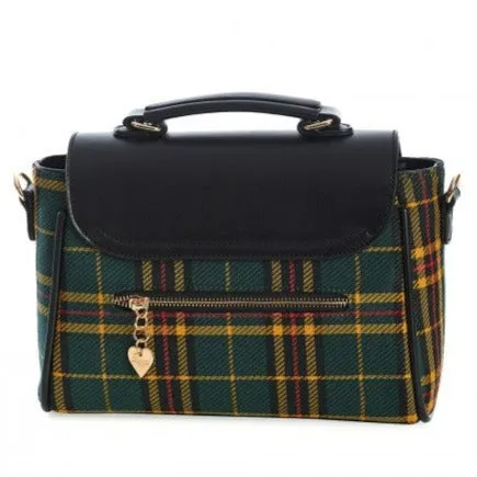 Green Plaid Fox Shoulder Bag