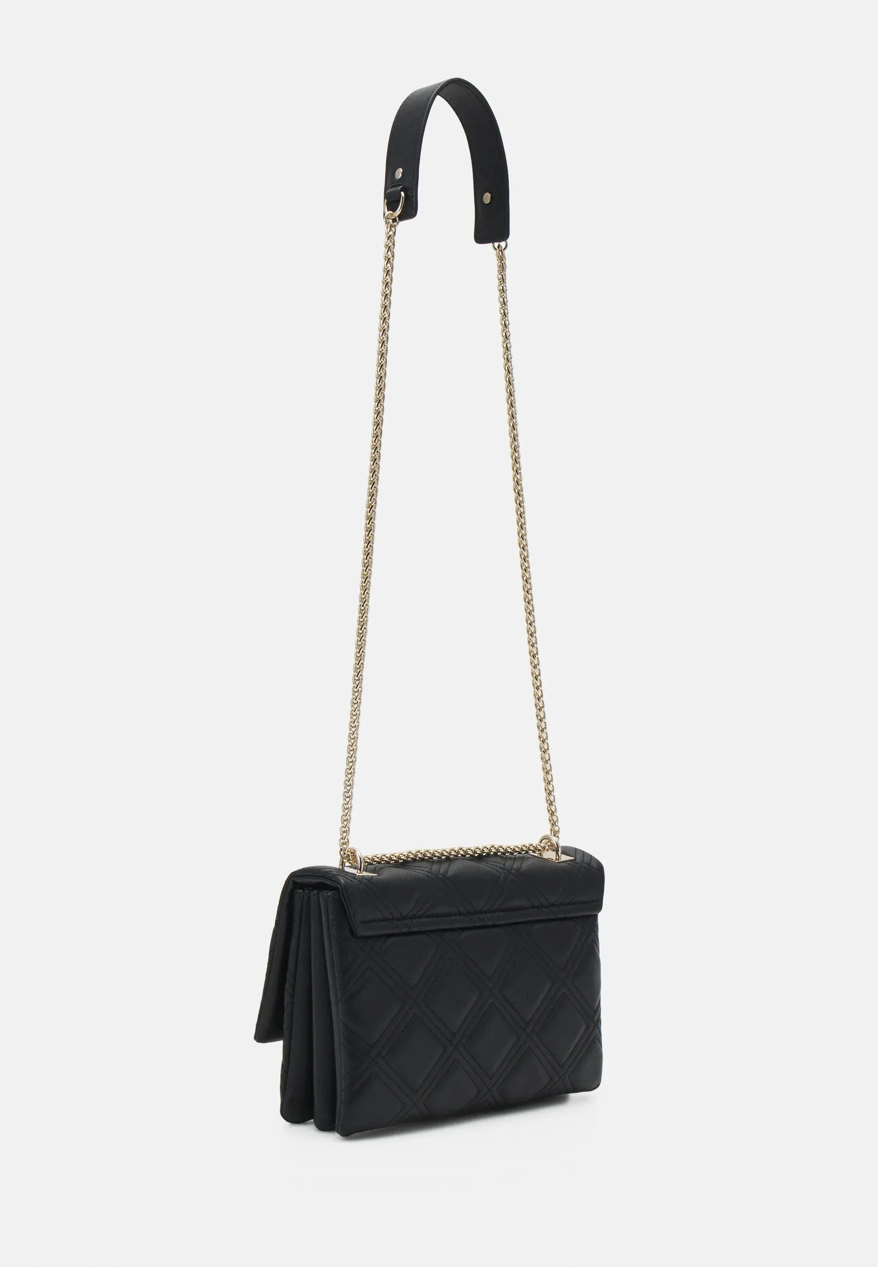 GUESS Quilted Flap Shoulder Bag Black