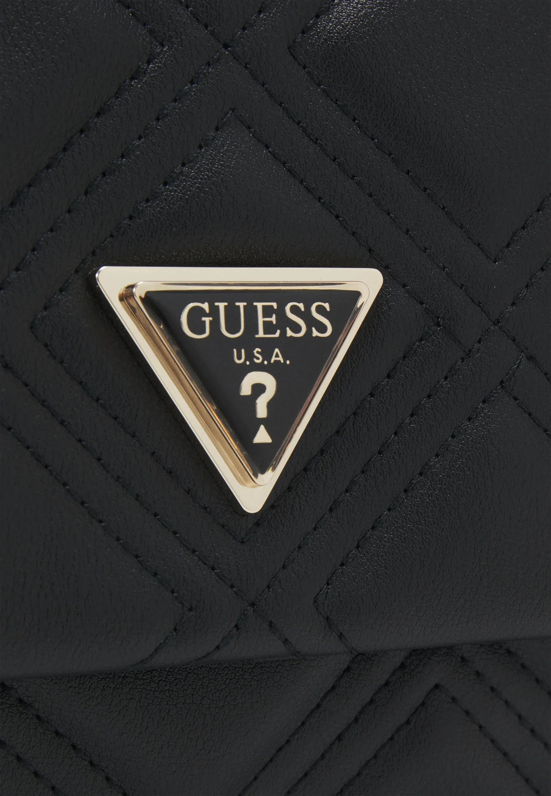 GUESS Quilted Flap Shoulder Bag Black