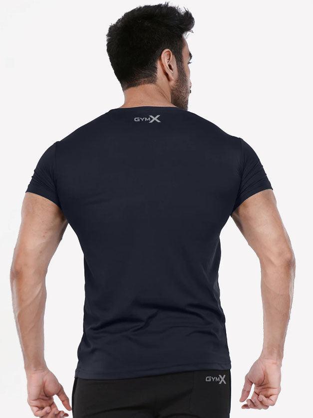 Gymx Blue Plain Tee - Discounted