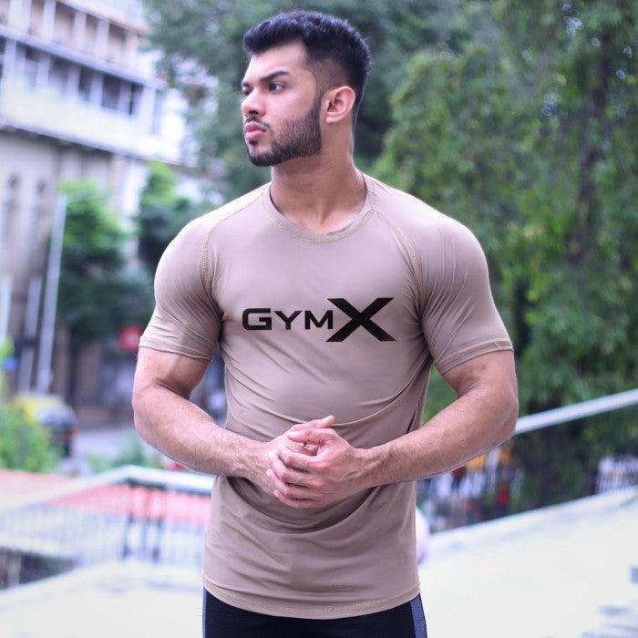 GymX Coffee Beige Tee: Aesthetics Series- Discount