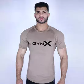 GymX Coffee Beige Tee: Aesthetics Series- Discount