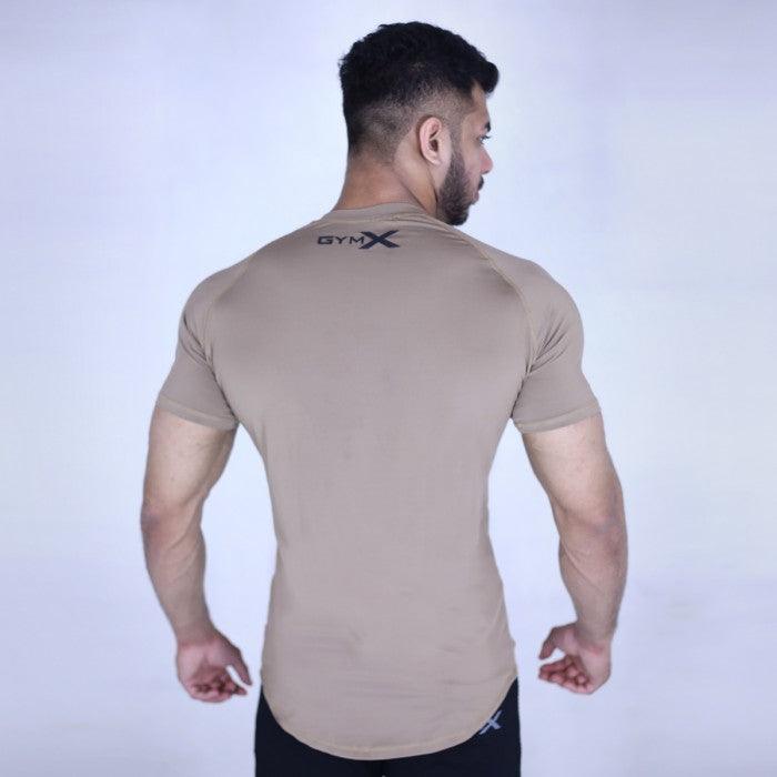 GymX Coffee Beige Tee: Aesthetics Series- Discount