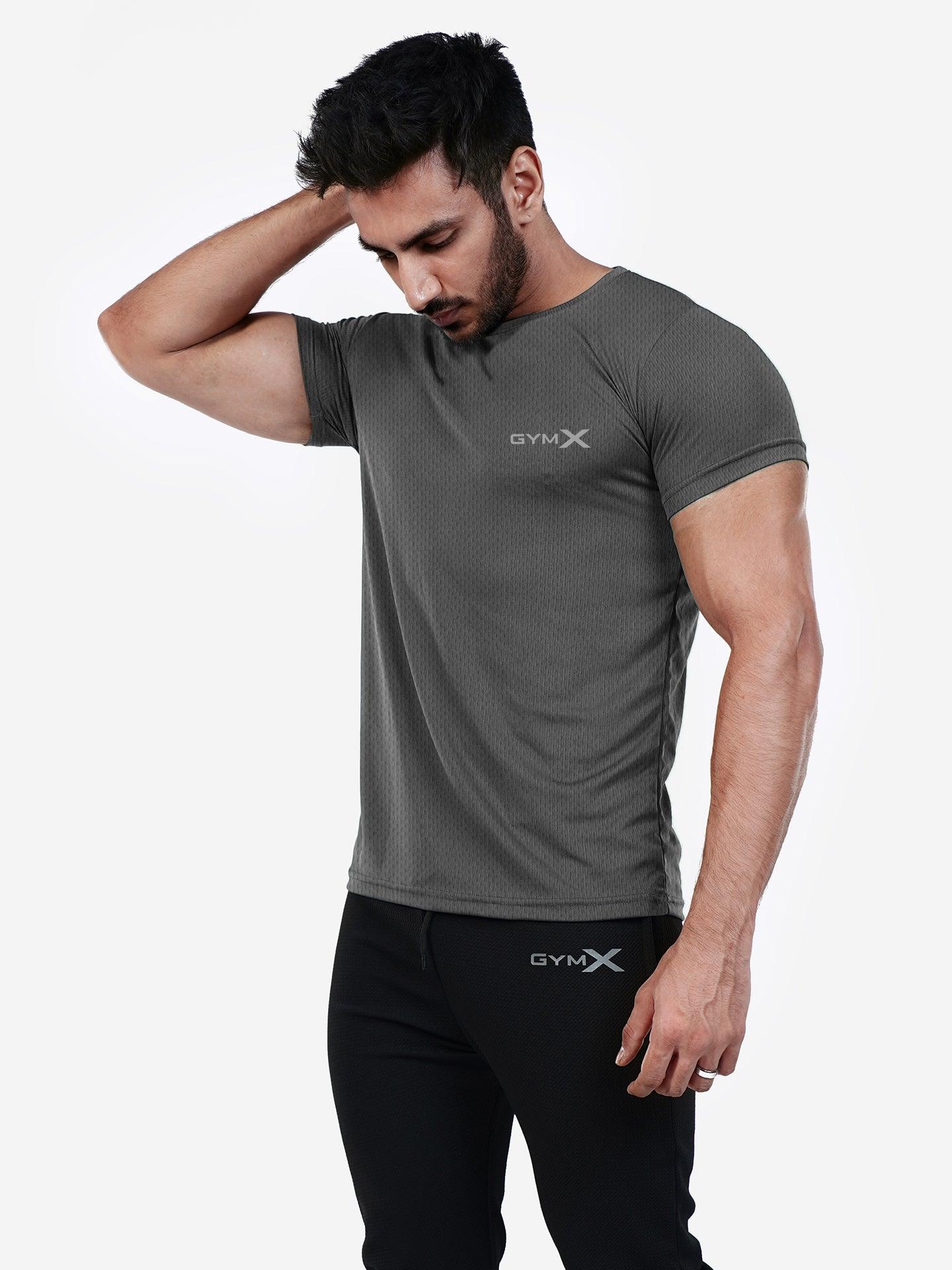 GymX Grey Mesh Tee - On Sale